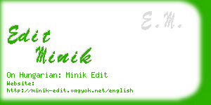 edit minik business card